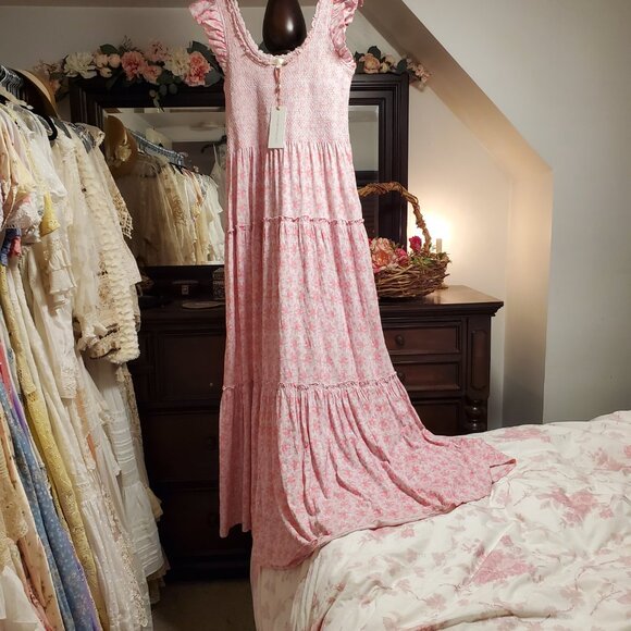 LOVESHACKFANCY - CHESSIE DRESS - ROSE PATCH Small - Picture 4 of 13